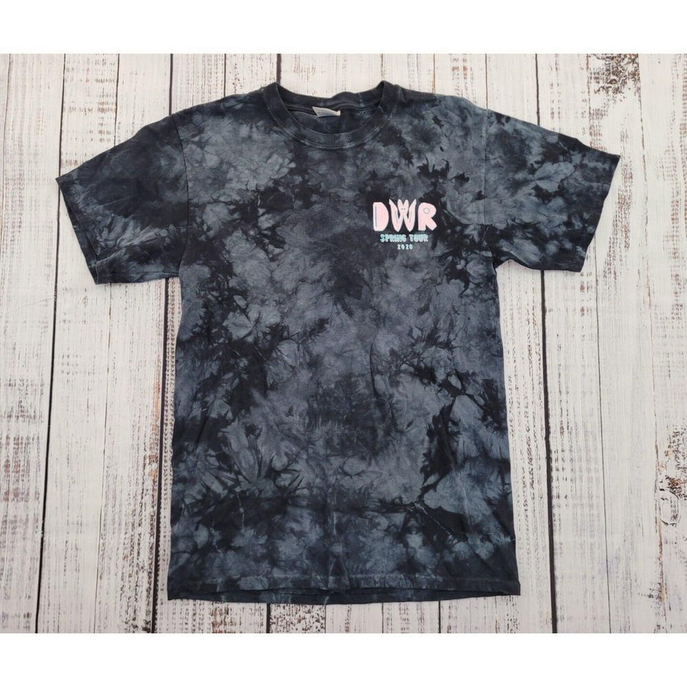 Dark Water Rebellion Spring Tour 2020 Black Tie Dye Beach Skeletons Tee S